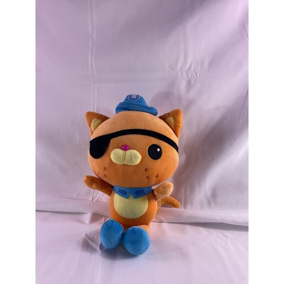 Octanauts Kwazii Pirate Cat Huawang Stuffed Animal Plush Toy 10" Orange - Picture 1 of 10